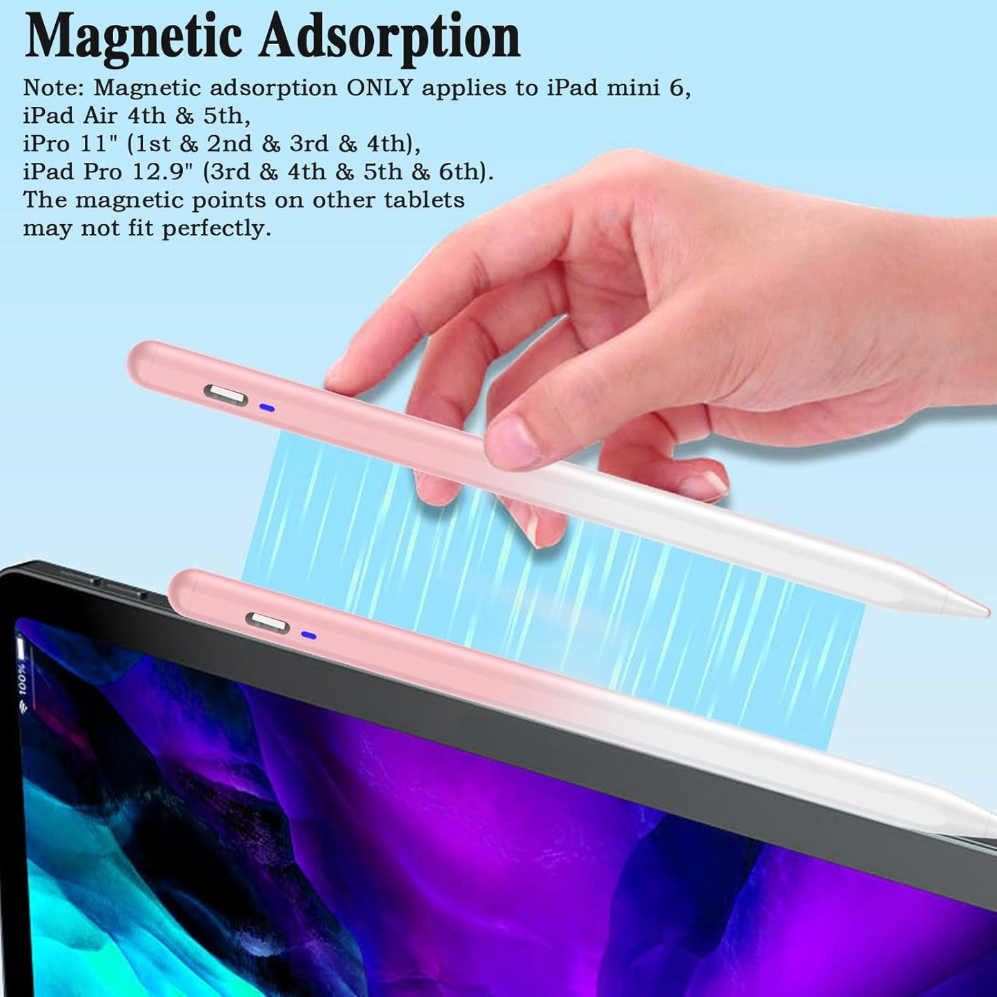 Stylus Pen for Android Tablet,Tablet Pencil for iOS/Android,Stylus Pen for iPhone/Samsung/Huawei/Vivo/Lenovo/Pixel and Other Android Smartphones and Tablets-Gradient Pink