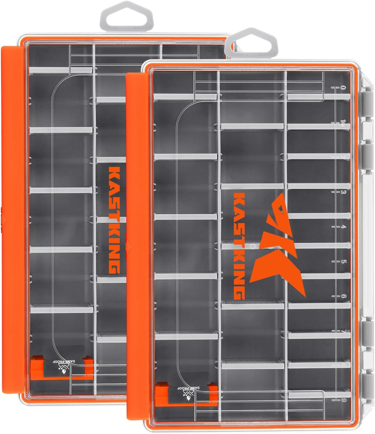 KastKing HyperSeal Waterproof Tackle Box, Waterproof 3600 Tackle Trays, Fishing Tackle Box Organizer with Removable Dividers, Lure Box and Terminal Tackle Storage, 1 Pack