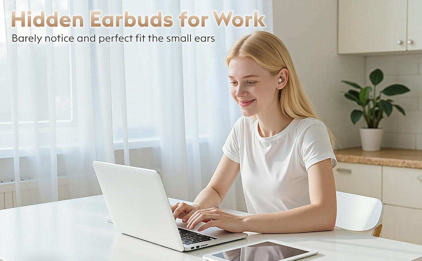 Smallest Sleep Earbuds for Side Sleepers, [Upgrade 2026 Version] Ultra-Comfort & Lightweight Wireless Mini Sleep Headphones for Small Ears, No Low Battery Beep Ear Buds for Sleeping Working