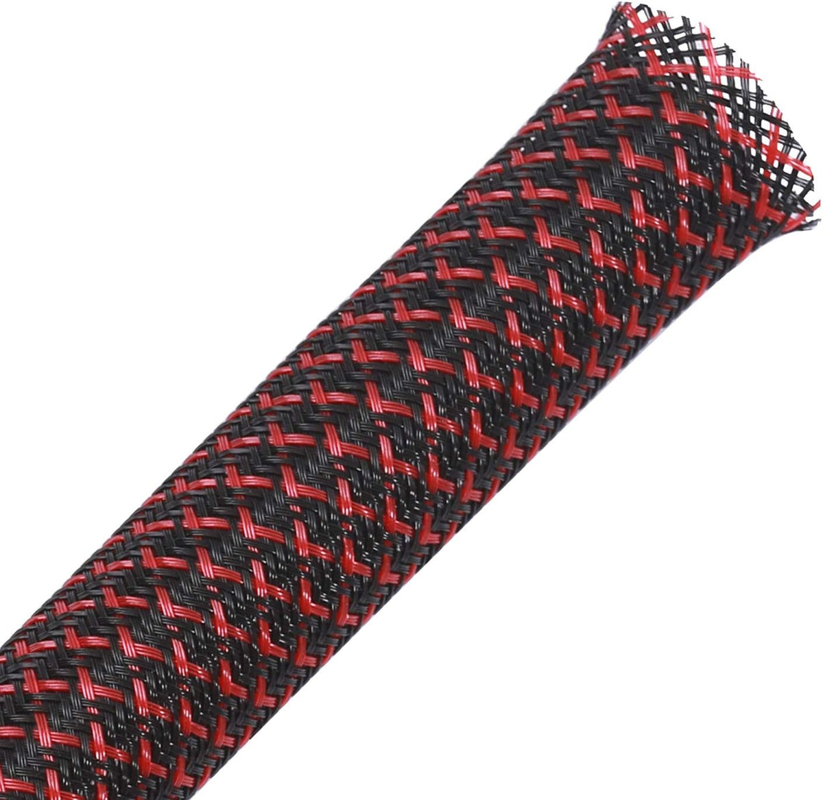 25ft - 3/4 inch PET Expandable Braided Sleeving – Black – Alex Tech Braided Cable Sleeve
