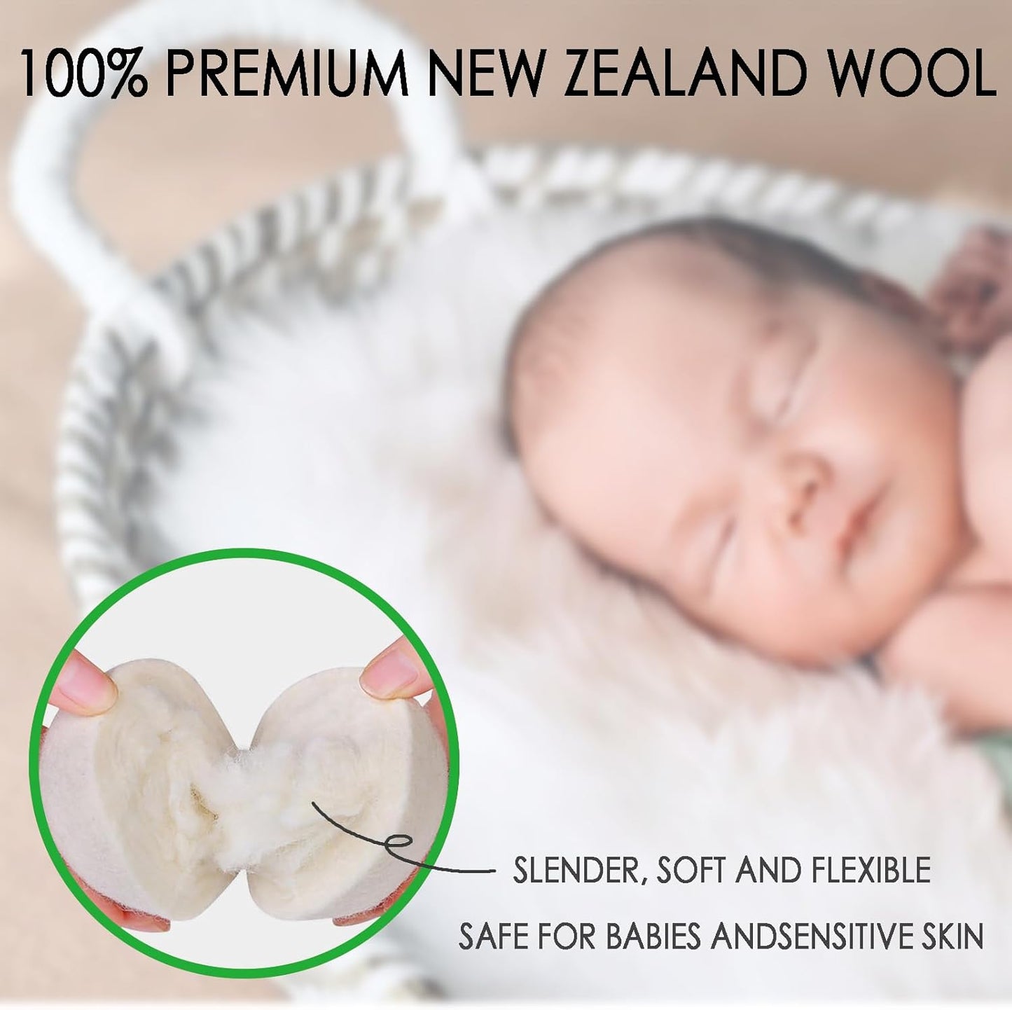 6 Pack XL Wool Dryer Balls - 100% New Zealand Premium Wool, Reusable Natural Fabric Softener for Large Loads, Anti-Static, Lint-Free, Essential Oil Compatible, Laundry Room Essentials