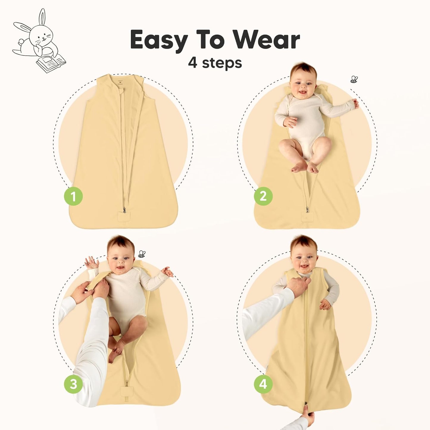 2-Pack Baby Sleep Sacks, Zipper Wearable Blanket - 0.5TOG Organic Cotton, Lightweight,Soft Cozy Infant Sleeping Sack 3-6 months,Easy to Wear Small Newborn Transition Swaddles Sleepsacks(Avocado, S)