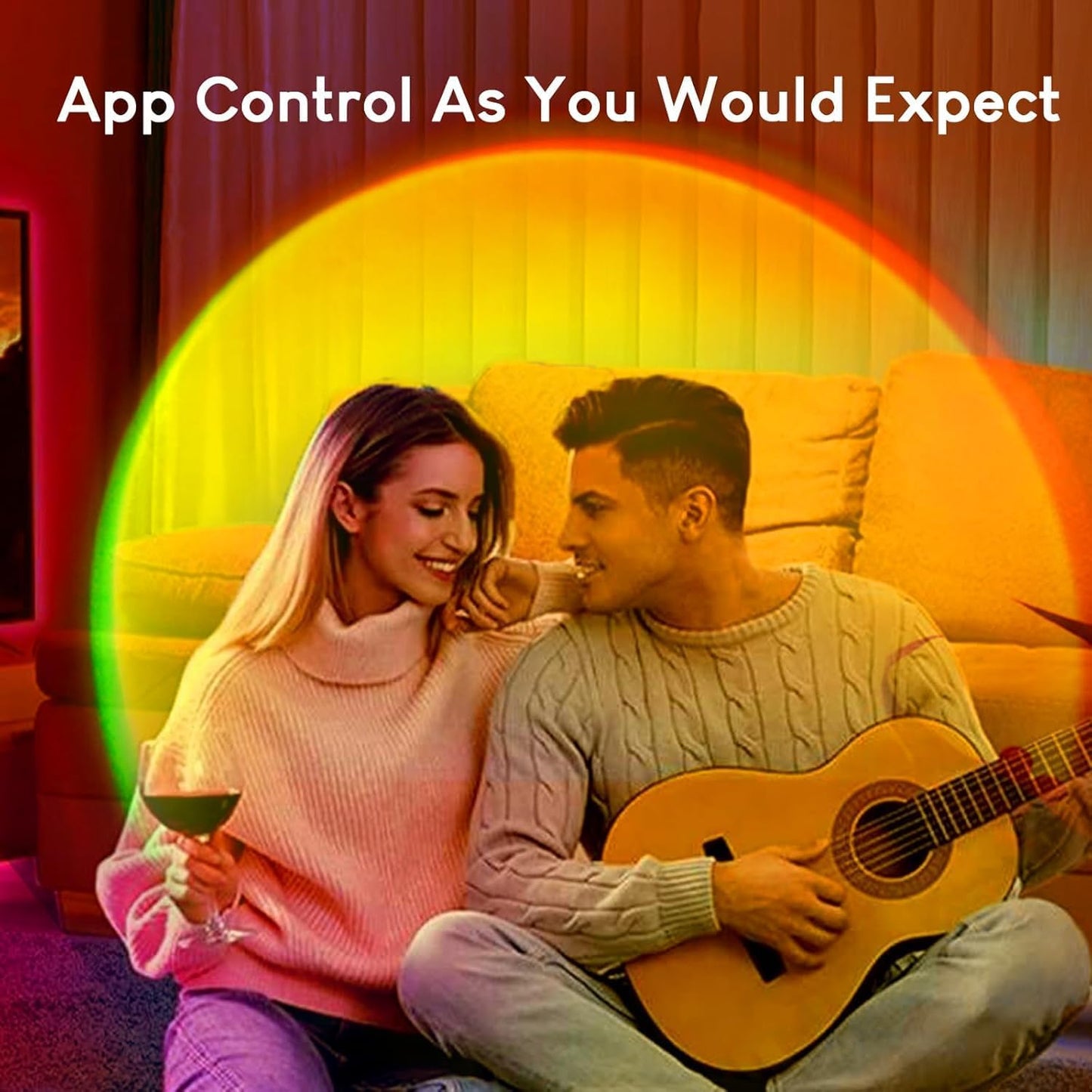 Sunset Lamp, Sun Light Projector for Aesthetic Room Decor,RGB Color Changing Night Light Mood Lighting for Bedroom,Gifts for Girl Kid Adults, 360°Rotation LED Light for Party TikTok Live Photography