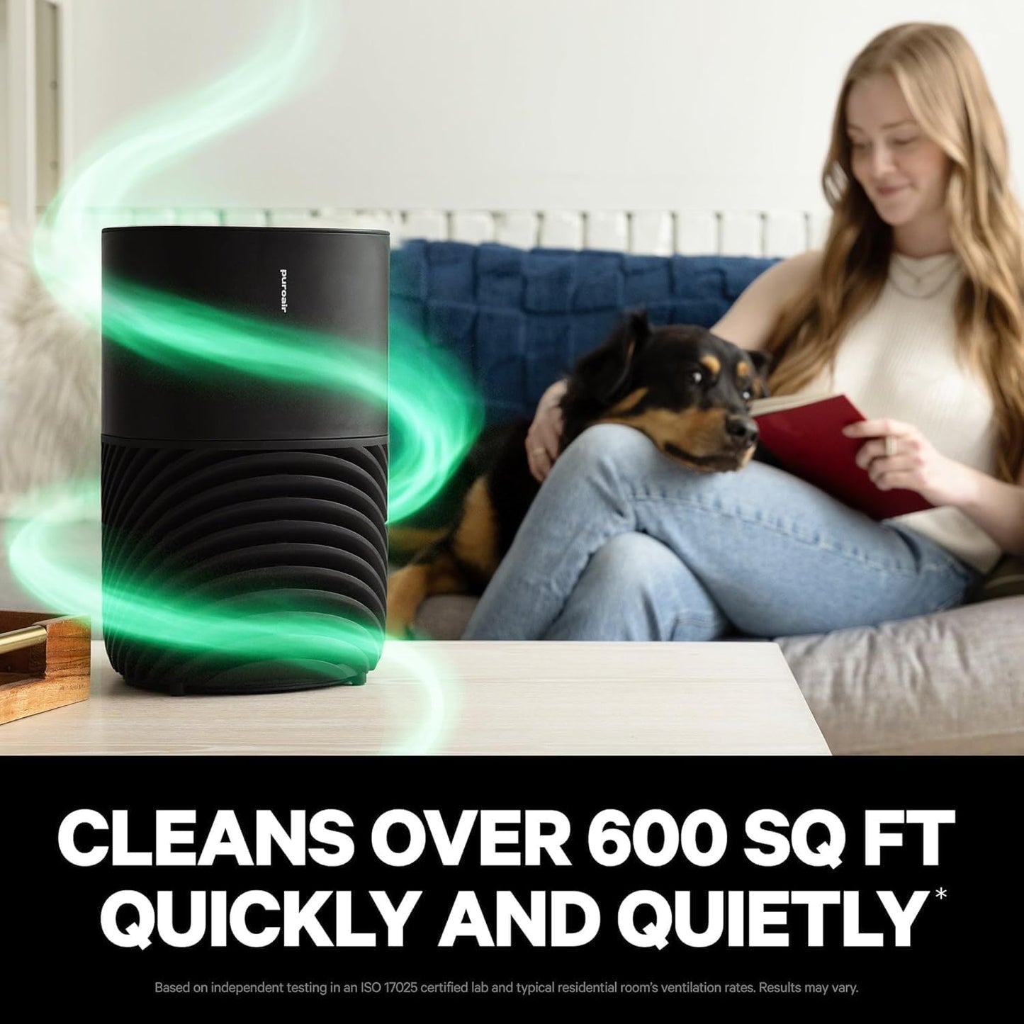 PuroAir 130i Smart Air Purifiers for Home Pets Allergies - HEPA + CarbonTech Filter up to 500X Stronger - Cleans Air Fast - Quiet Sleep Mode, Small Room Air Purifiers for Bedroom, Baby, Office, Dorm