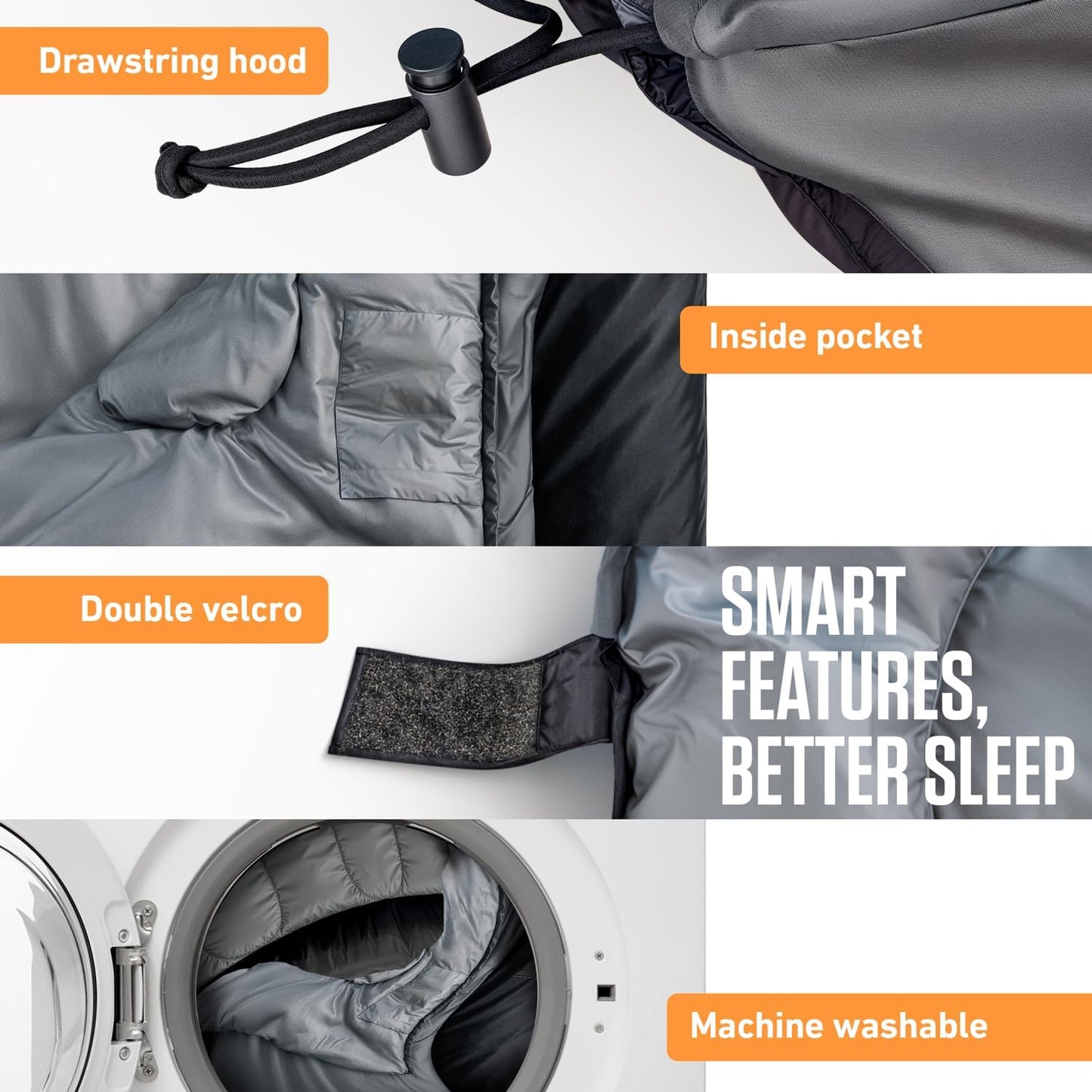 VENTURE 4TH Backpacking Sleeping Bag – XXL, Double and Single Sizes - Lightweight Warm & Cold Weather Sleeping Bags for Adults, Kids & Couples – Ideal for Hiking, Camping & Outdoor Adventures