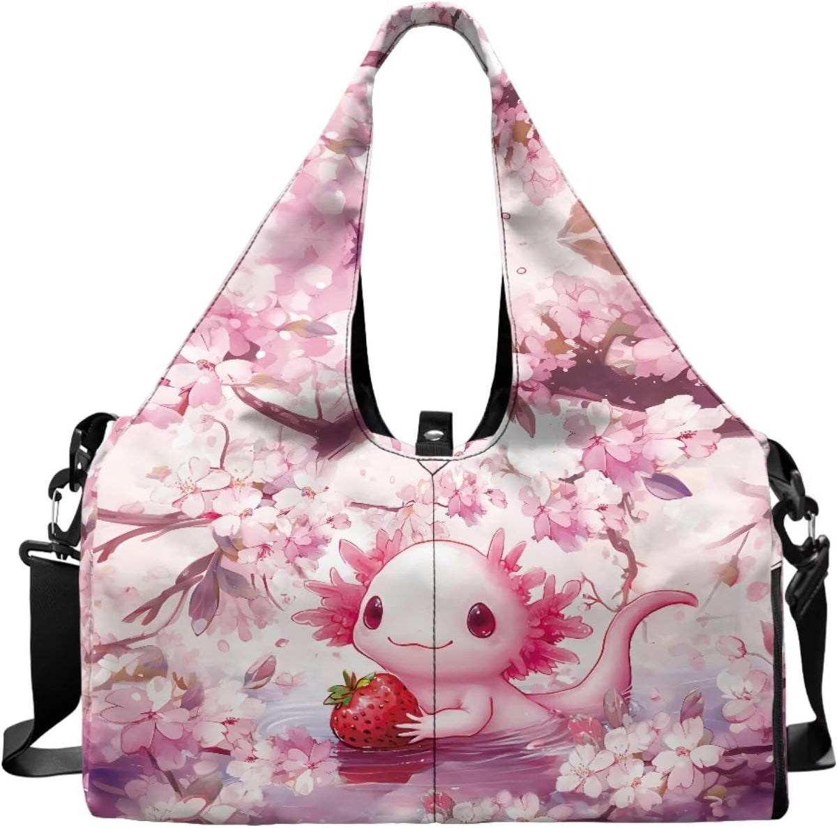 Gym Bag with Yoga Mat Holder Large Tote Bag With Multi Pockets for Women Men Dry Wet Separated Pocket Carryall Yoga Tote Bag for Pilates Travel Workout Office