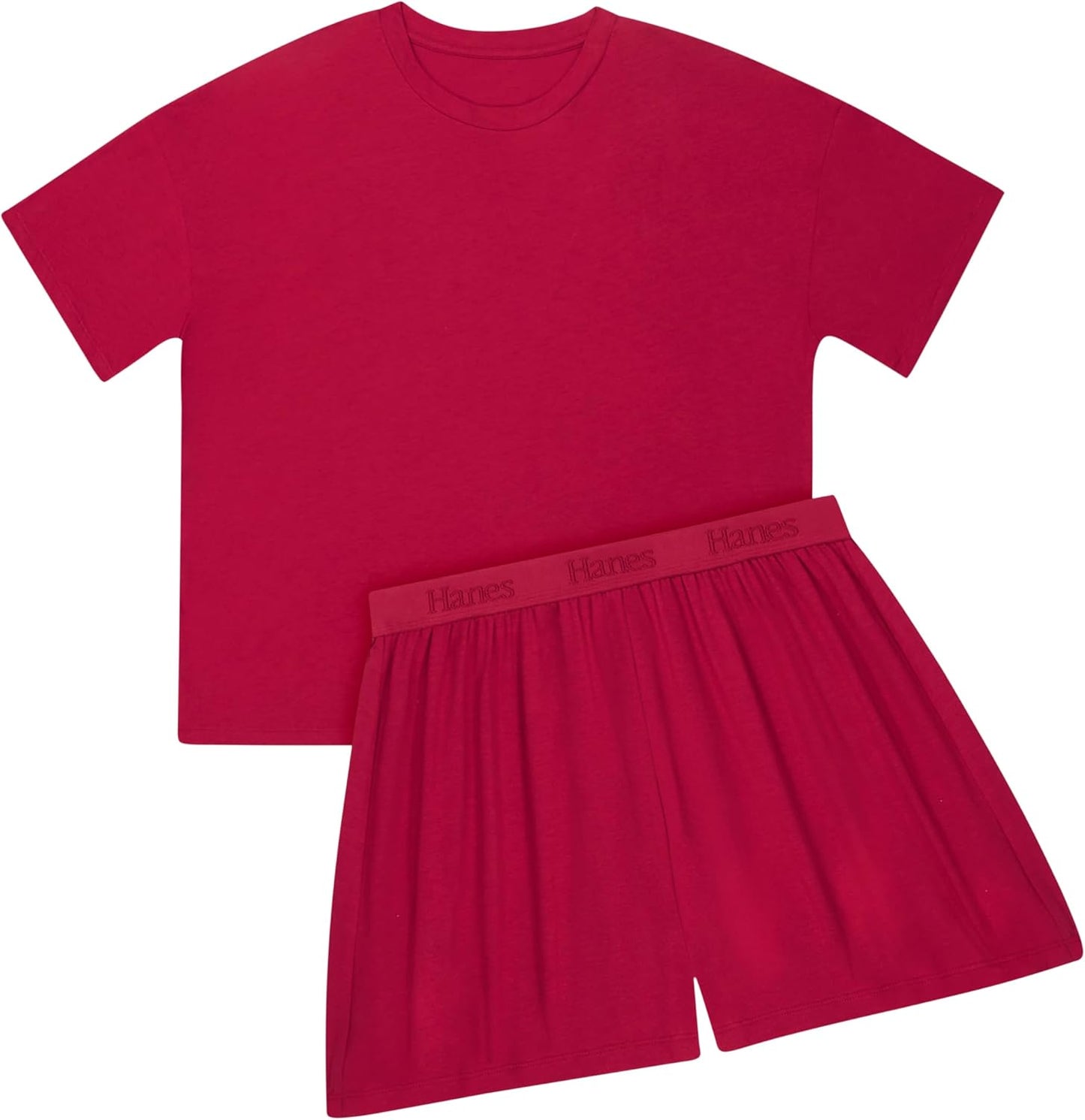 Hanes Women's Pajamas Set, Comfywear Pajamas for Women Set, Originals SupertSoft Loungewear, T-Shirt & Sleep Shorts