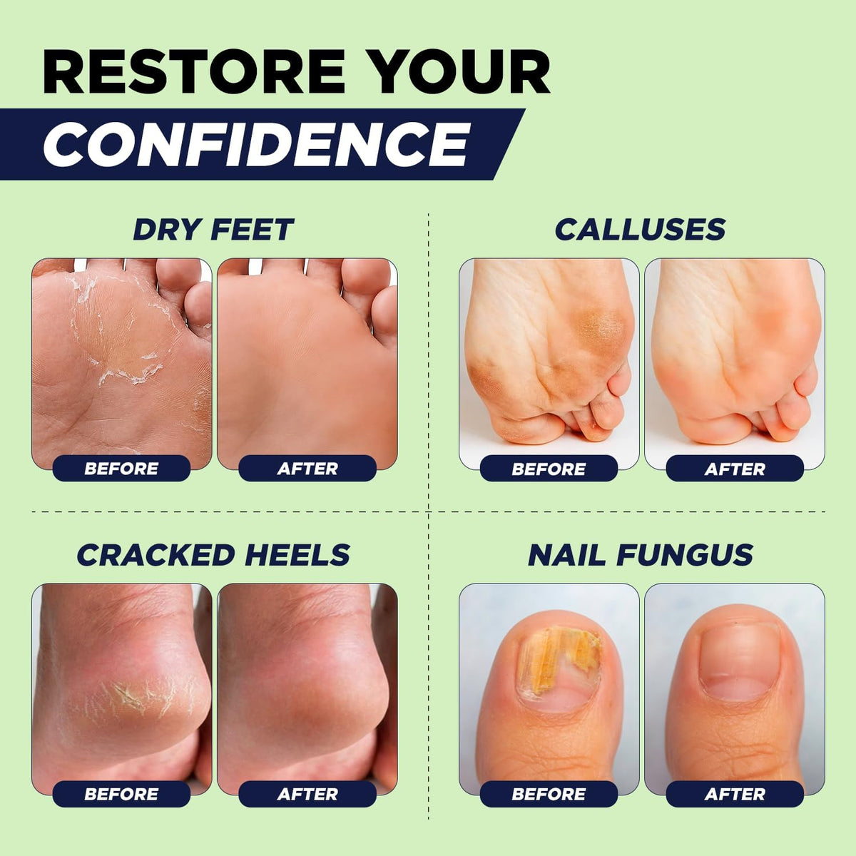 Tea Tree, Muscle Recovery, Citrus Detox, Soothing Lavender Foot Soak