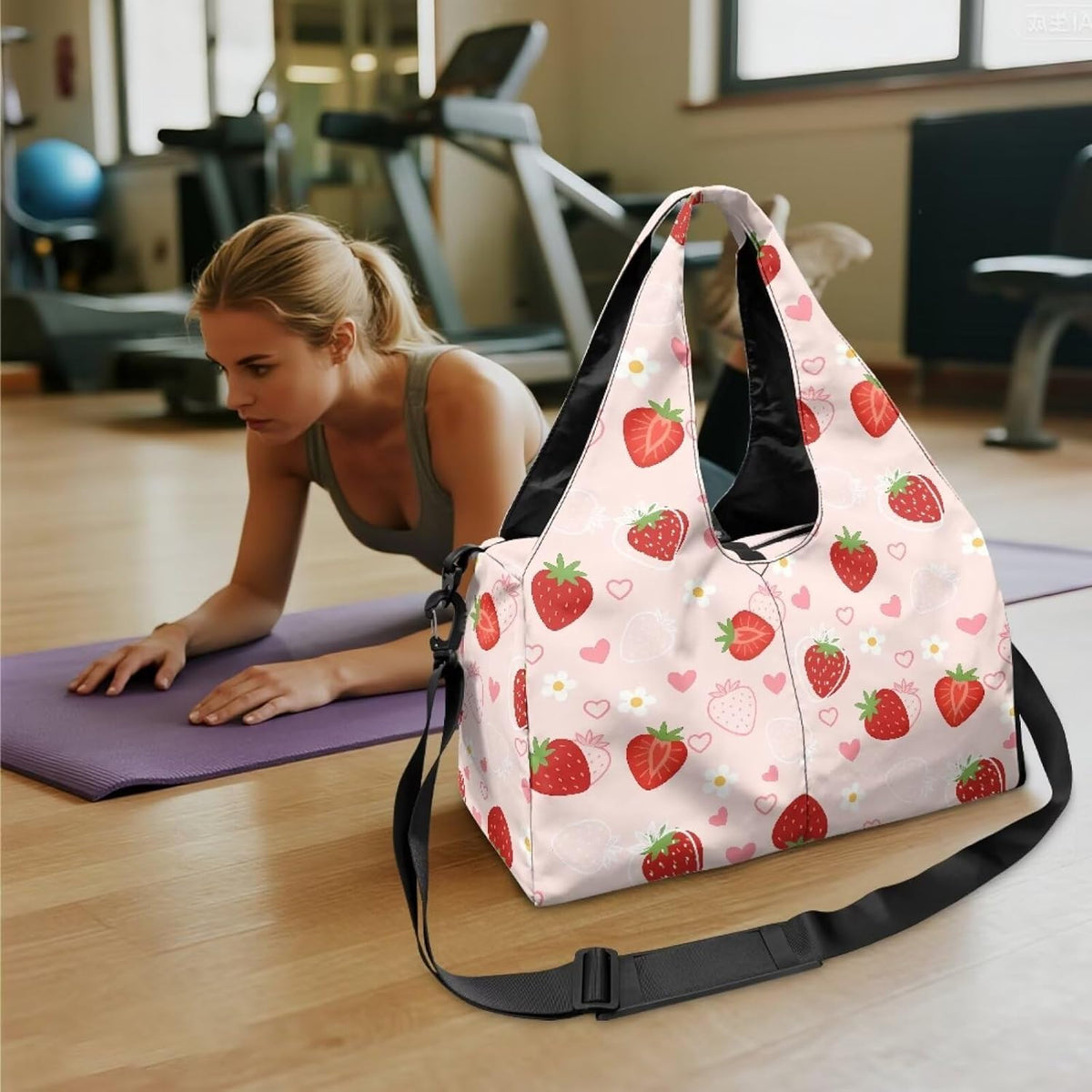 Yoga Mat Bag for Men Women Canvas Yoga Mat Carrier Take In Out Mat Easily for Beach Swim Bags Pool Sports Gym