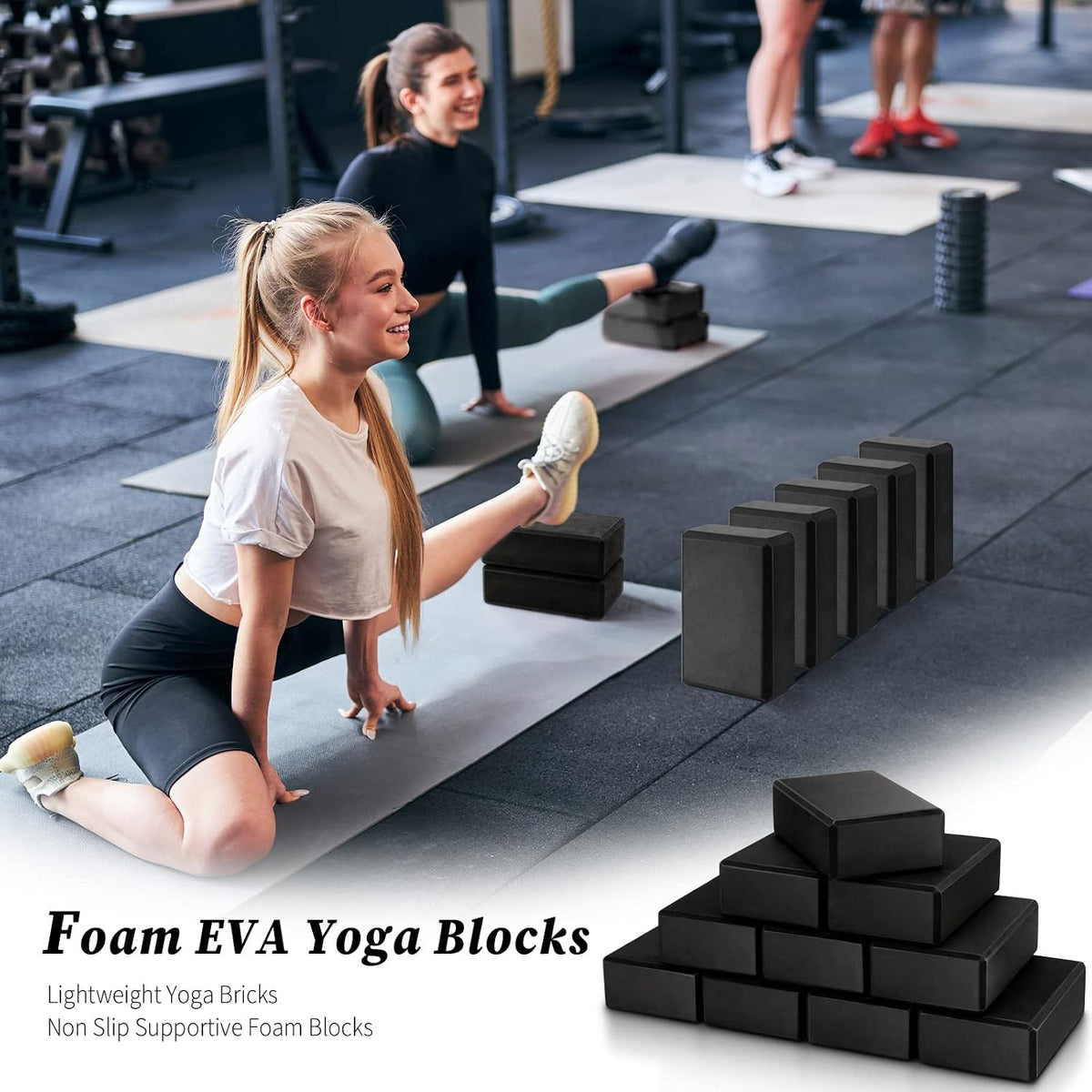10 Pcs Yoga Blocks Bulk Foam EVA Blocks for Yoga