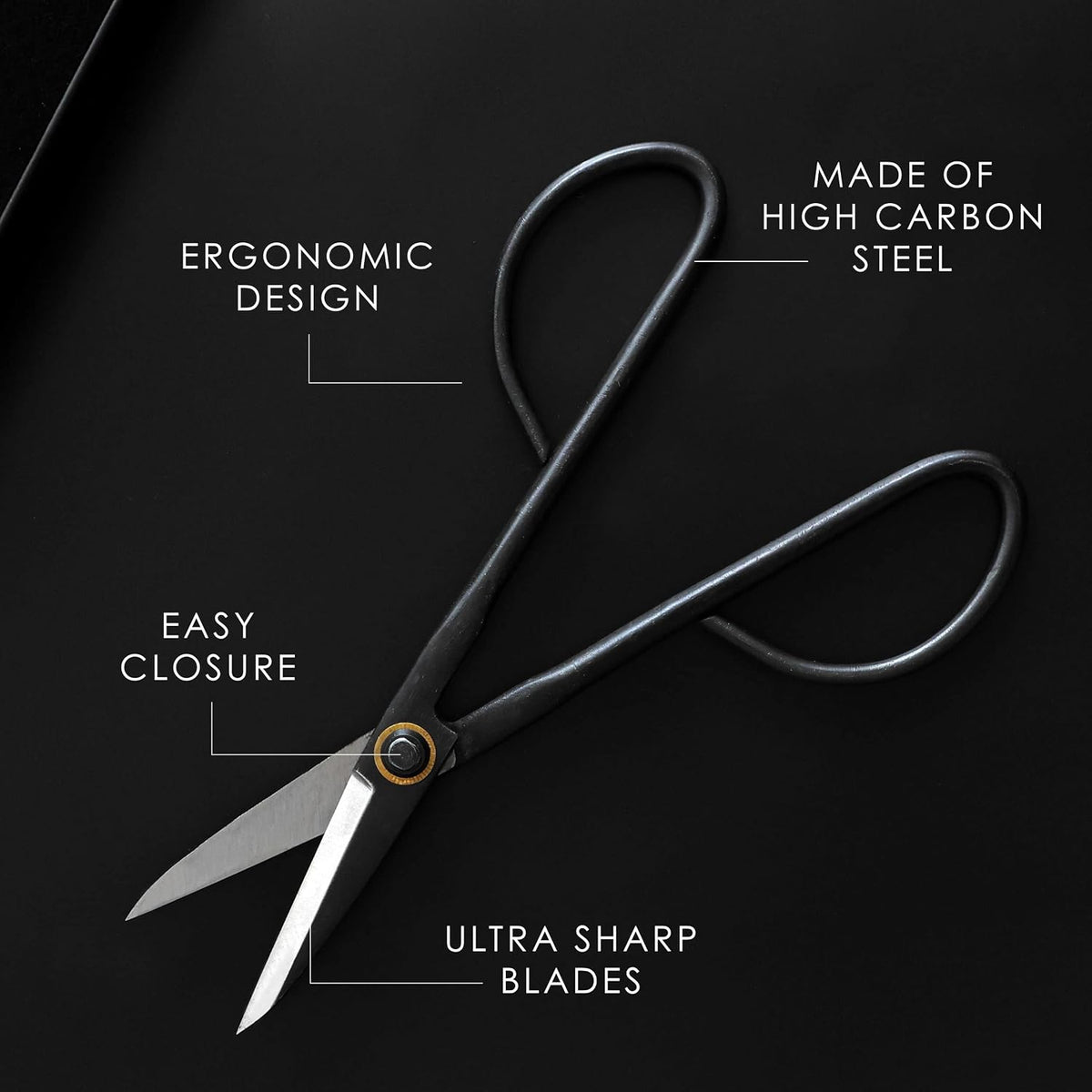 Leaves & Soul Slim Bonsai Scissors, Japanese Bonsai Shears Garden Tools