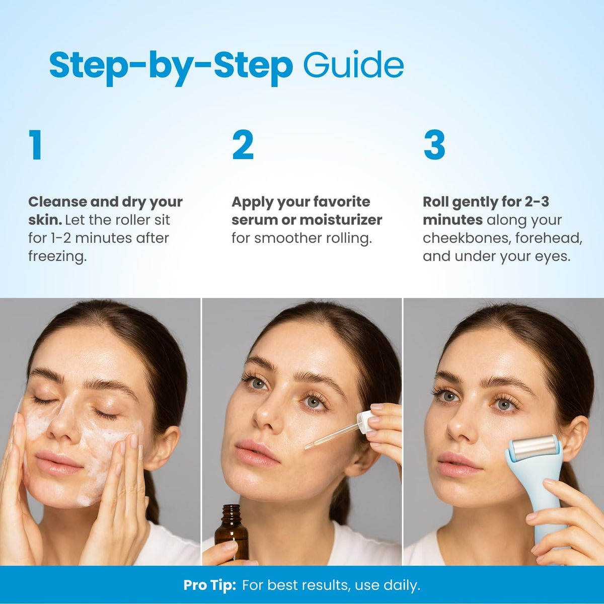 PLANTIFIQUE Ice Roller for Face & Eyes - Reduce Puffiness & Soothe Skin