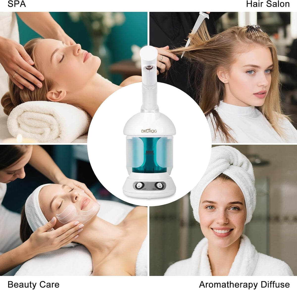 Facial Steamer with Extendable 360° Rotating Arm Blue