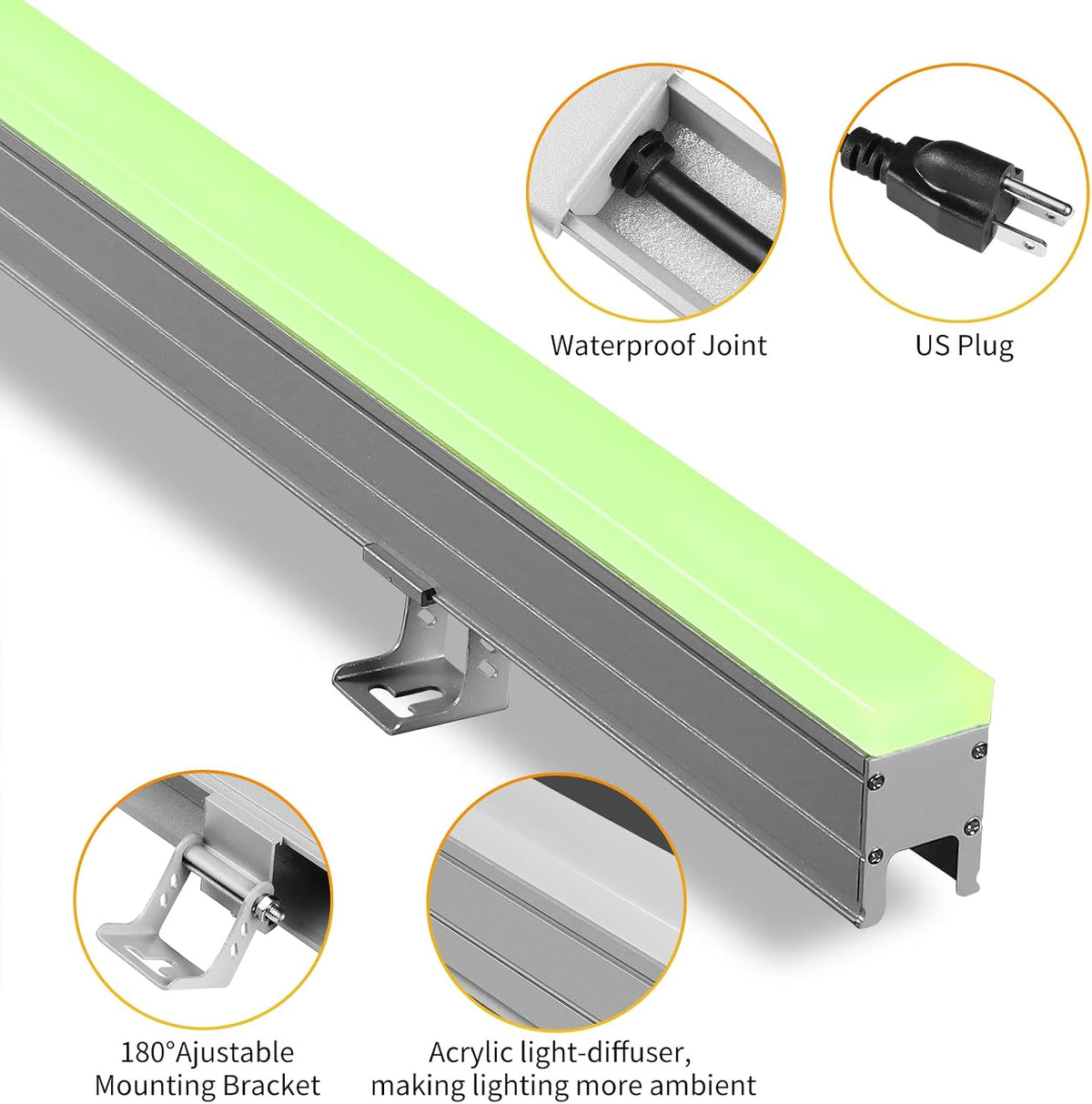 Wall Washer Light RGBW Color Changing Outdoor Bar Lights Wash Lighting