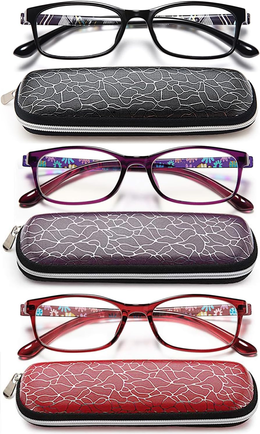 EYEURL Reading Glasses for Women Men Blue Light Blocking Readers 1.00