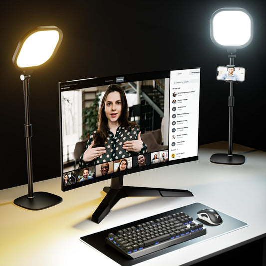 2 Packs Video Conference Lights for Computer Zoom, Webcam, Home Office