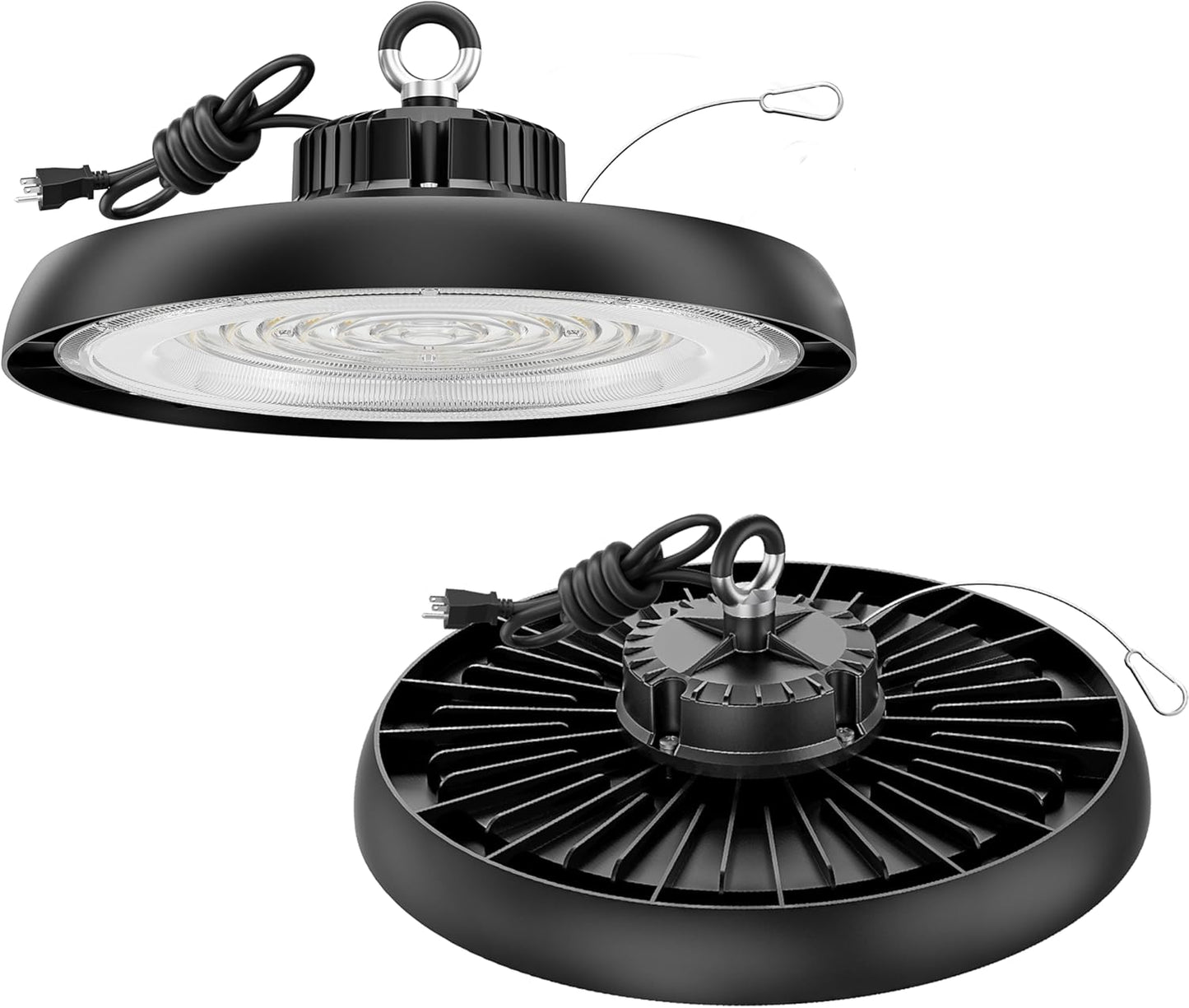 12Pack 150W Super Bright 22500LM UFO LED High Bay Light AC100-277V 5000K High Bay LED Shop Lights with Hook 5'Cable & US Plug for Warehouse Workshop Garage