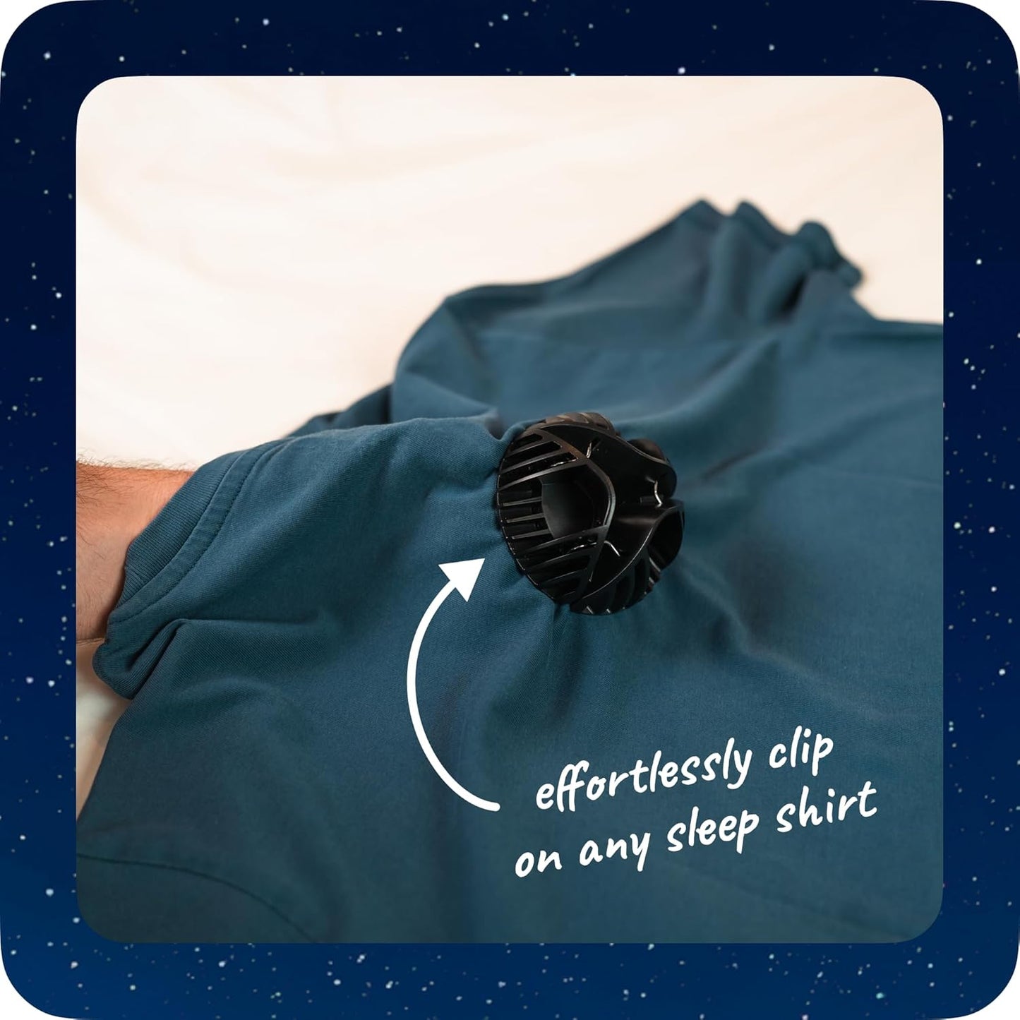 Ball for Side Sleep Posture - Calma Clip v2 by Whole Nights, Sleep Aid for Back Snorers, Anti Snoring Device, Attaches to Any Clothes and Keeps You in a Healthy Sleeping Position
