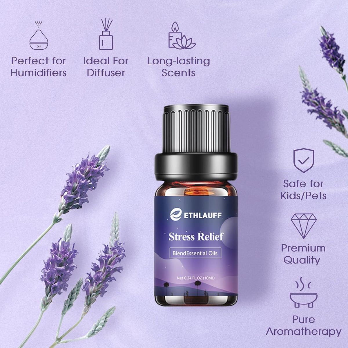 Sleep Essential Oils, Essential Oil Blends for Diffusers for Home (Relax, Stress Relief, Fresh Breathe, Sweet Dreams) Candle Making Scents, Relaxation Gift for Women and Men