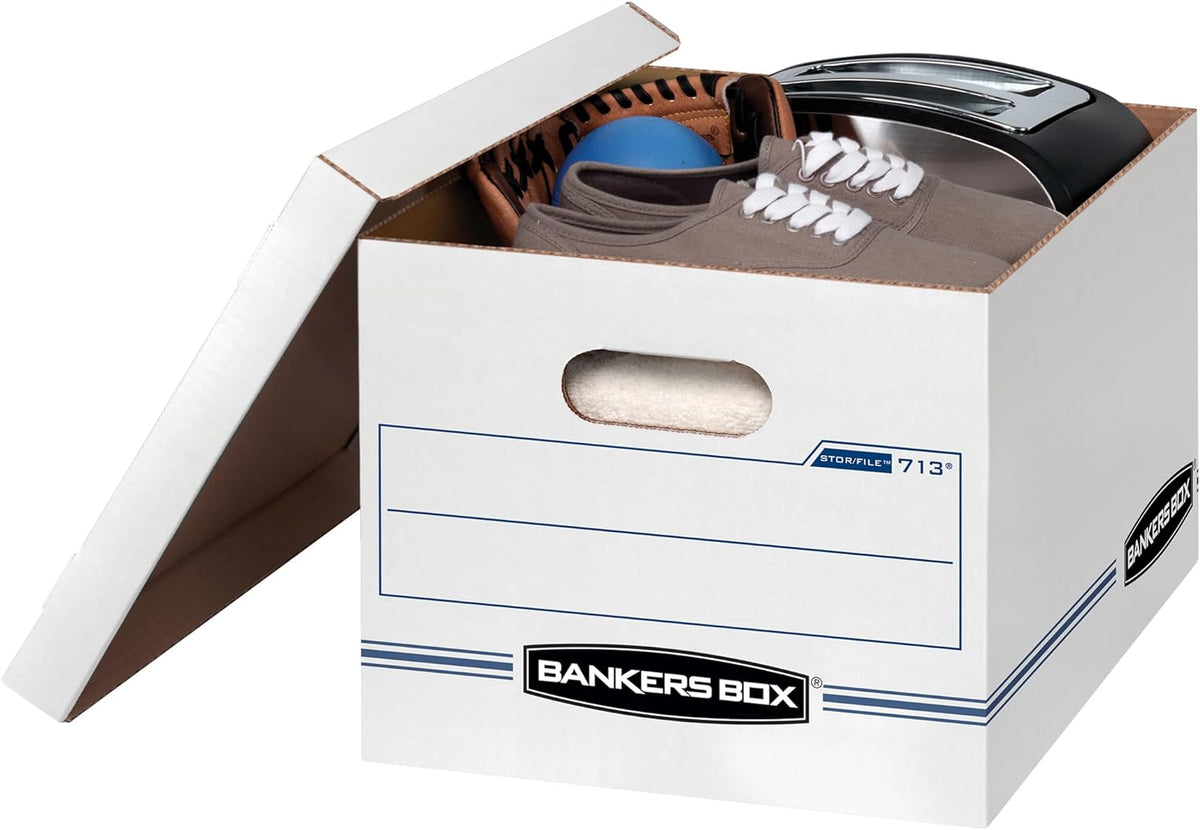 Bankers Box 30-Pack Basic-Duty File Storage Box with Lid, Letter/Legal