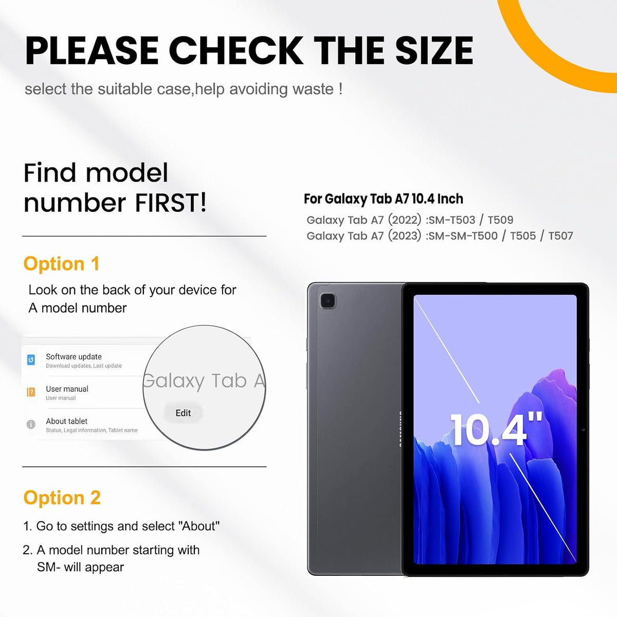 Timecity for Samsung Galaxy Tab A7 Case 10.4 Inch/SM-T500 Tablet Case
