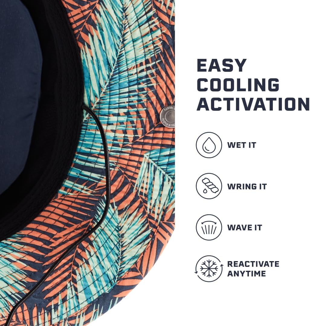 MISSION Cooling Bucket Hat - Unisex Wide-Brim Hat for Men & Women - Lightweight, Foldable & Durable - Cools Up to 2 Hours