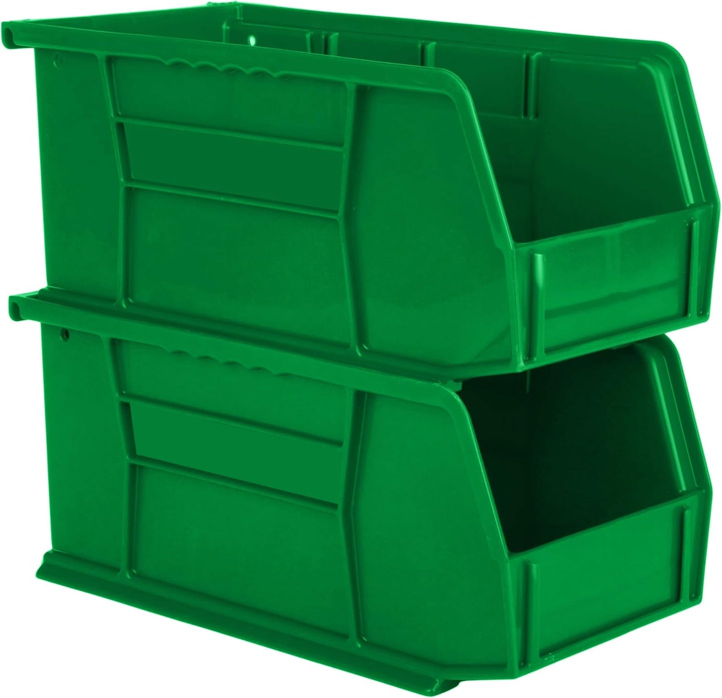 HE HUDSON EXCHANGE 11" x 5.5" x 5" Plastic Stackable Storage Bin, Green