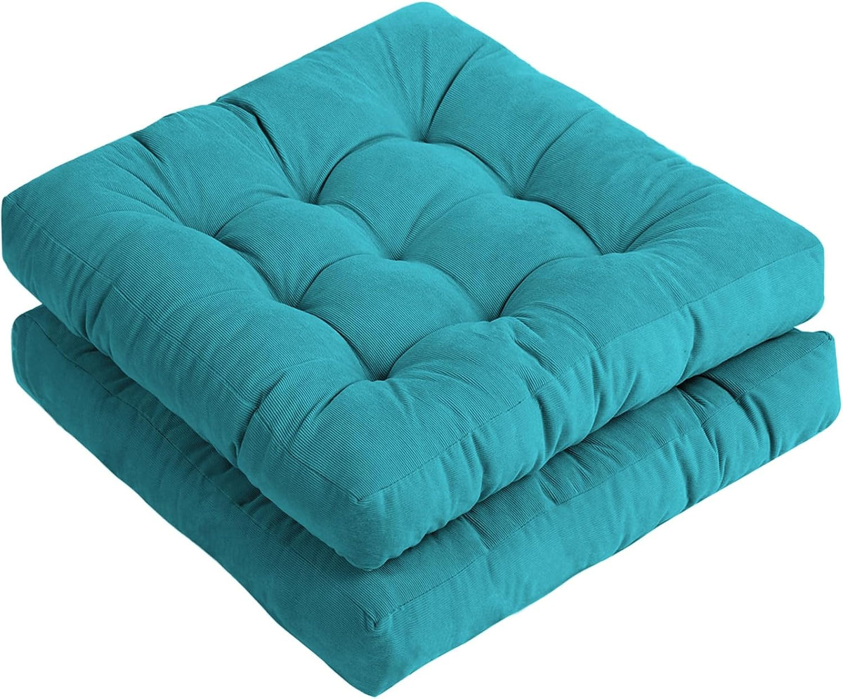 Tiita 22 Inch Square Floor Cushions, Floor Pillow for Sitting, Blue