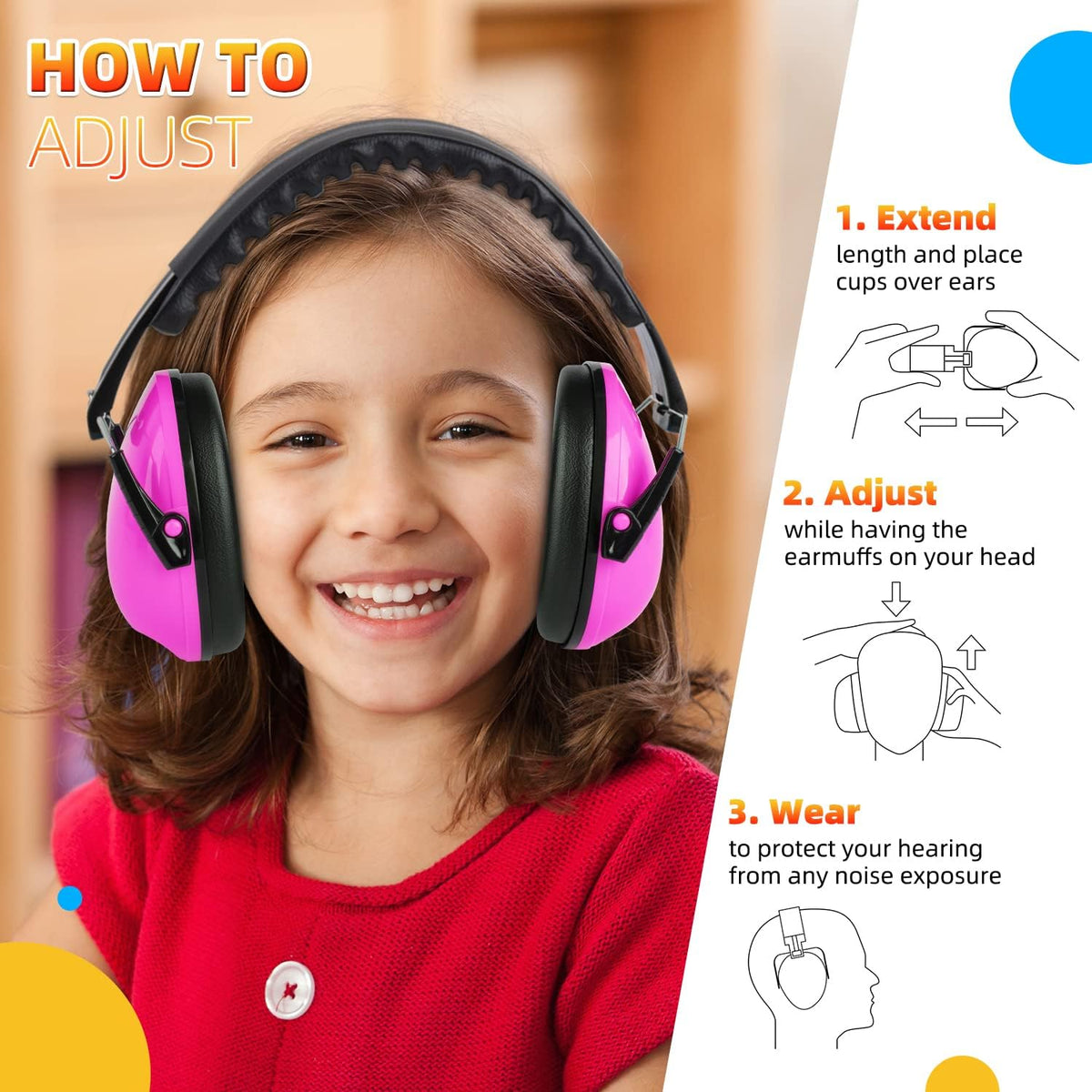 MelonArt Noise Cancelling Headphones for Kids Toddler Ear Protection 2 Pack