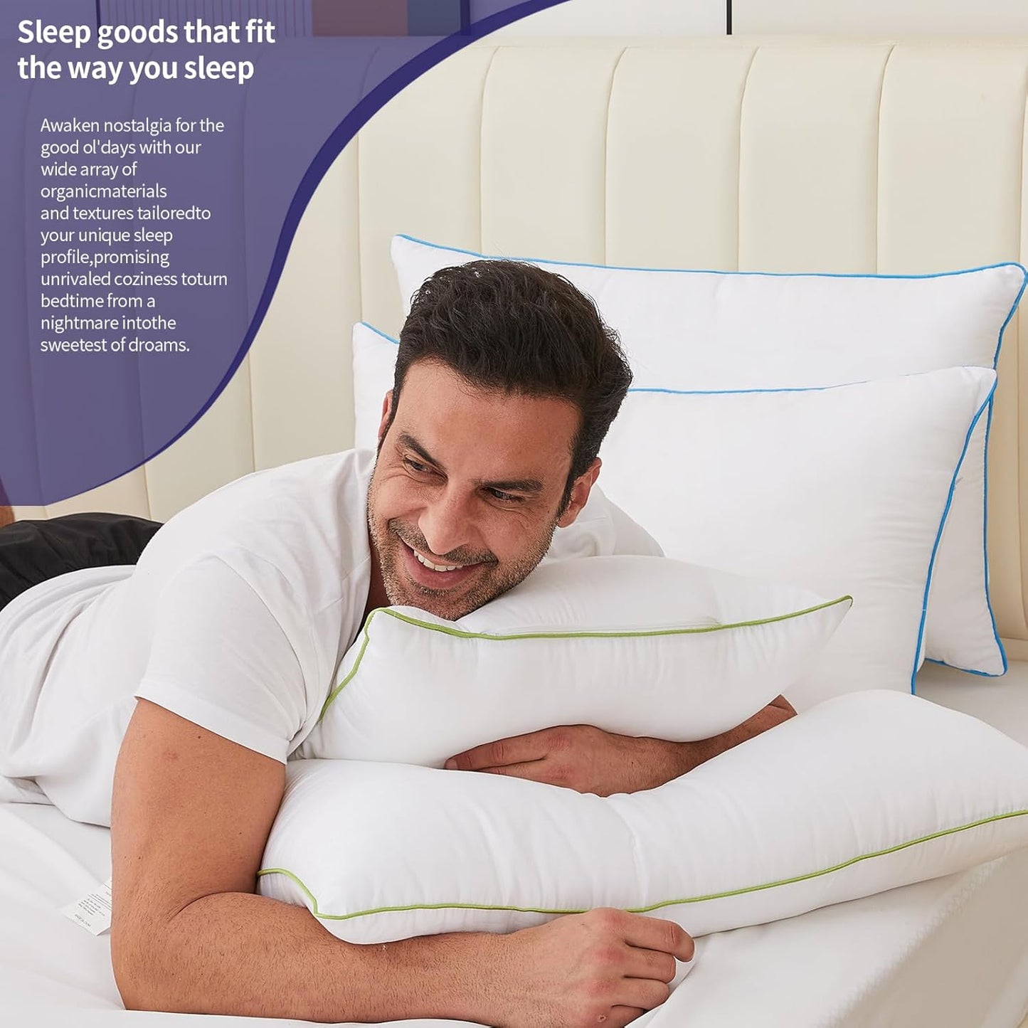 Bed Pillows King Size Set of 2,for Sleeping, Adjustable King Pillows 2 Pack with Zipper, Cooling Hotel Quality with Premium Soft Down Alternative Fill