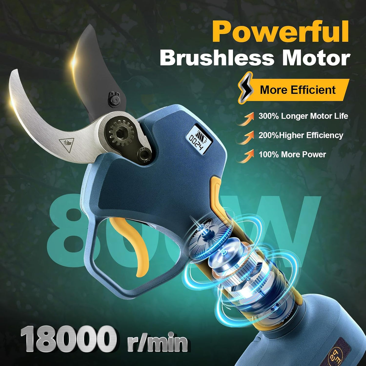 40mm Cordless Pruning Shears Tool Only, Compatible with Makita