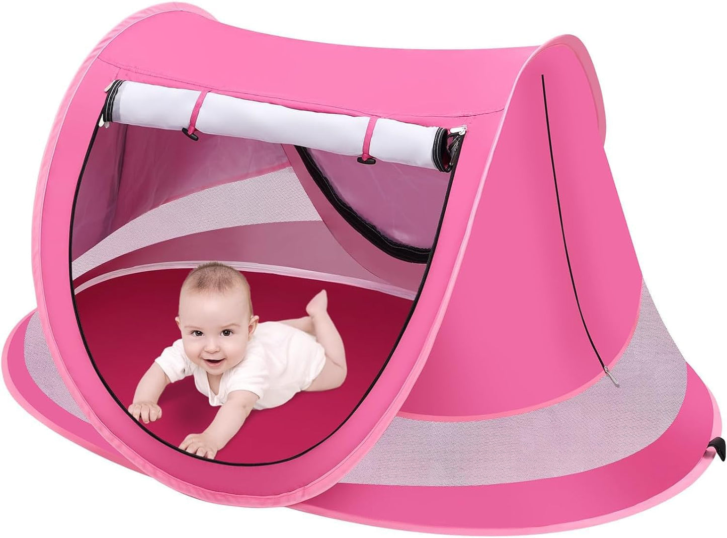 Baby Beach Tent, Pop Up Toddler Travel Bed for Boys or Girls, Sun Shade for Toddler Camping, Infant Portable Sun Shade, Summer Beach Baby