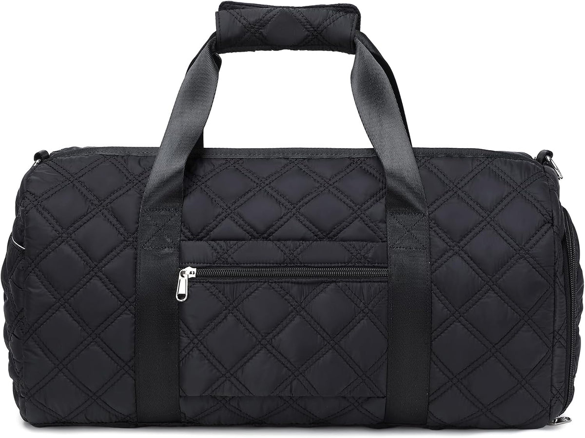 Octsky Gym Bag for Women with Shoe & Wet Compartment (Beige)