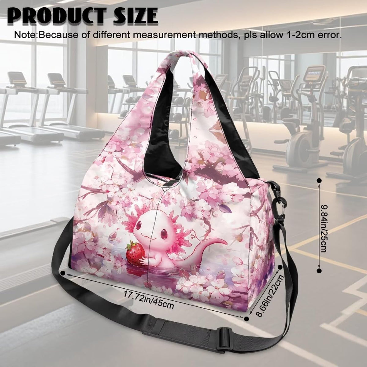 Gym Bag with Yoga Mat Holder Large Tote Bag With Multi Pockets for Women Men Dry Wet Separated Pocket Carryall Yoga Tote Bag for Pilates Travel Workout Office