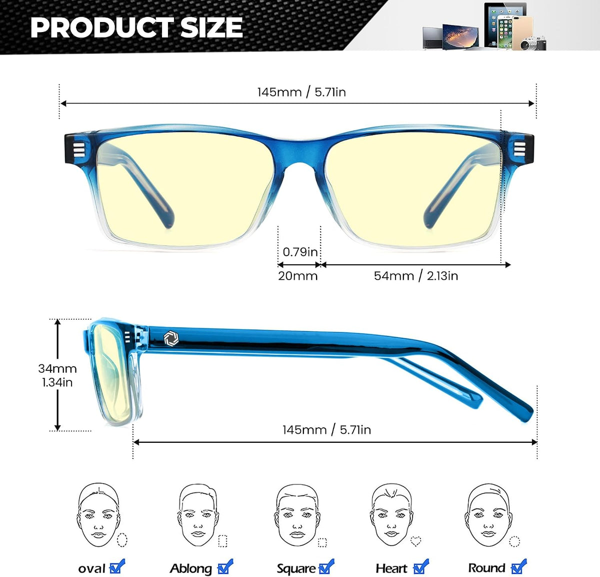 ANYLUV Blue Light Glasses for Sleep, 99.9% Blue Green Light Blocking with Red Lens, Blue Light Glasses