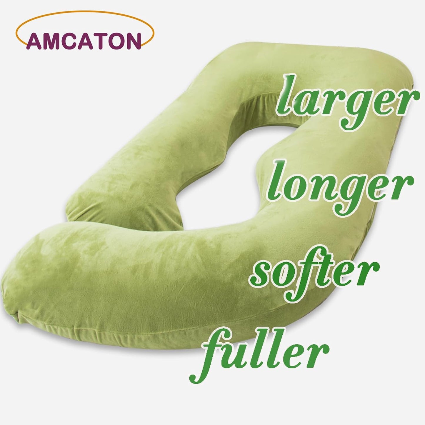 60 Inch Pregnancy Pillow for Sleeping, Extra Large U Shaped Body Pillow, Maternity Pillow for Pregnant Women (Green)
