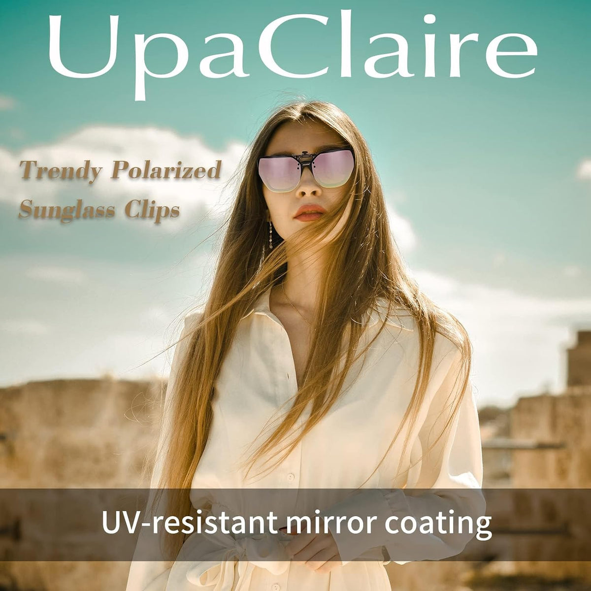 Flip-Up Clip-On Polarized Sunglasses, UV Protection