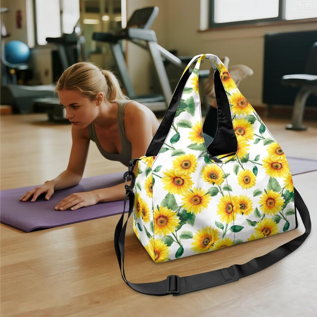 Yoga Mat Bag for Men Women Canvas Yoga Mat Carrier Take In Out Mat Easily for Beach Swim Bags Pool Sports Gym