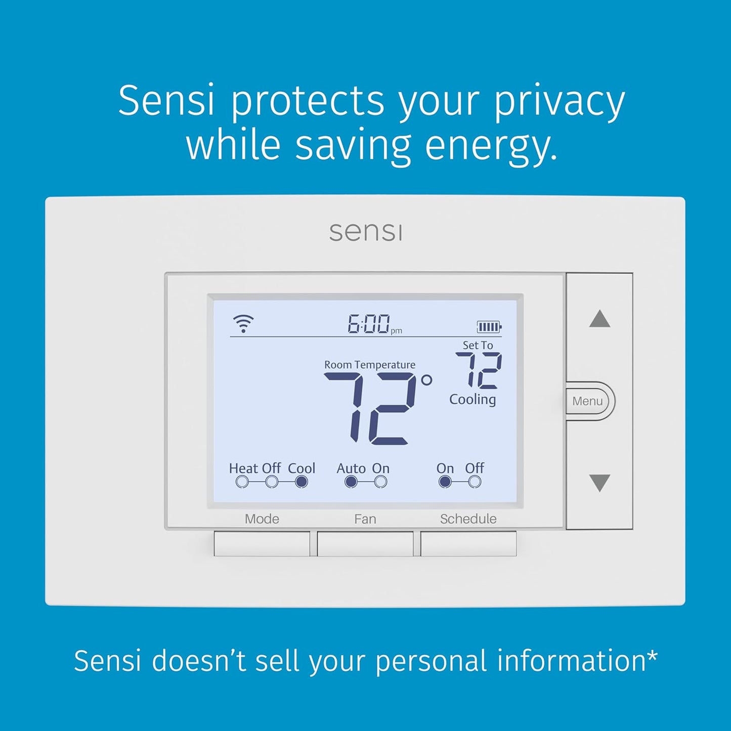 Emerson Sensi Wi-Fi Smart Thermostat for Smart Home, DIY, Works With Alexa, Energy Star Certified, ST55