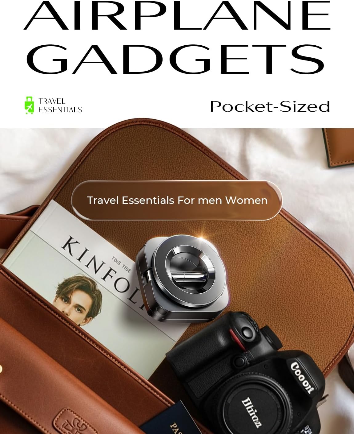 LISEN Airplane Travel Essentials for Women Men Phone Holder for Desk Cruise Vacation Essentials 2026 MagSafe Travel Size Accessories Flying Long Flight Airplane Gadgets Men Father Gifts