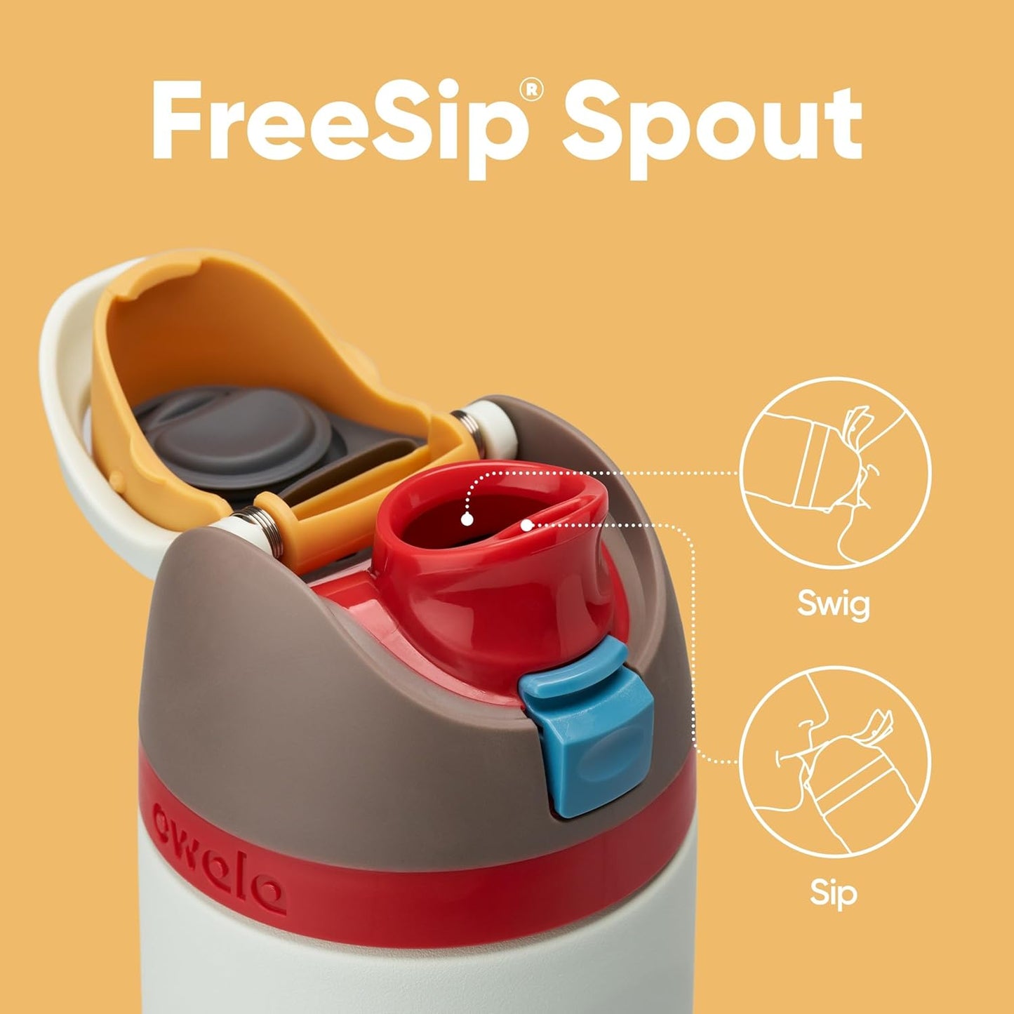 Owala FreeSip Insulated Stainless Steel Water Bottle with Straw, BPA-Free Sports Water Bottle, Great for Travel, 24 Oz, Boneyard