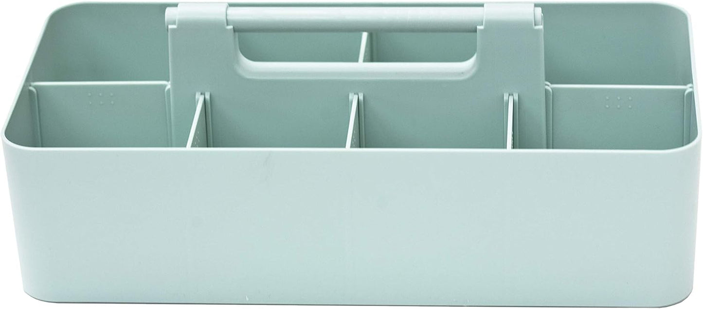 Portable Caddy American Made, DIY Dividers, 8 Compartments, Supply Organizer, Portable Tote Basket with Handle Storage Organizer Bathroom, Office, Crafts, or School Supplies