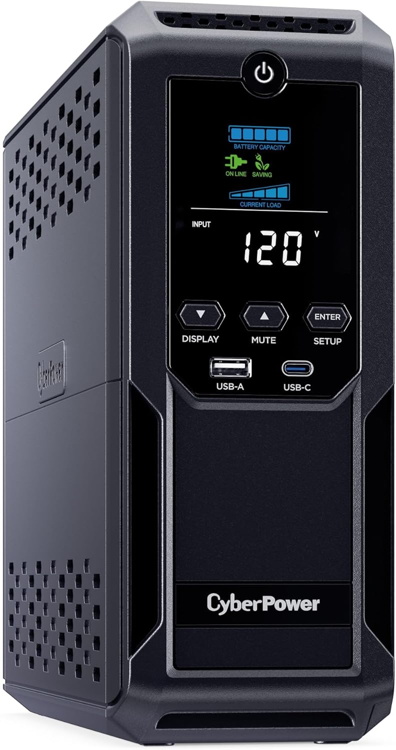 CyberPower CP1350AVRLCD3 Intelligent LCD UPS Battery Backup