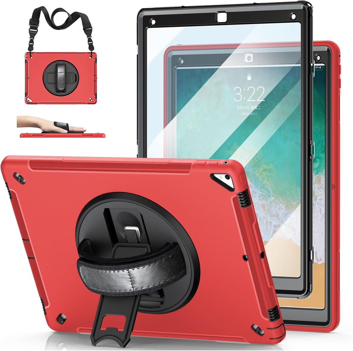 Miesherk STOCK Case for iPad Pro 12.9 2nd/1st Generation 2017/2015 Red