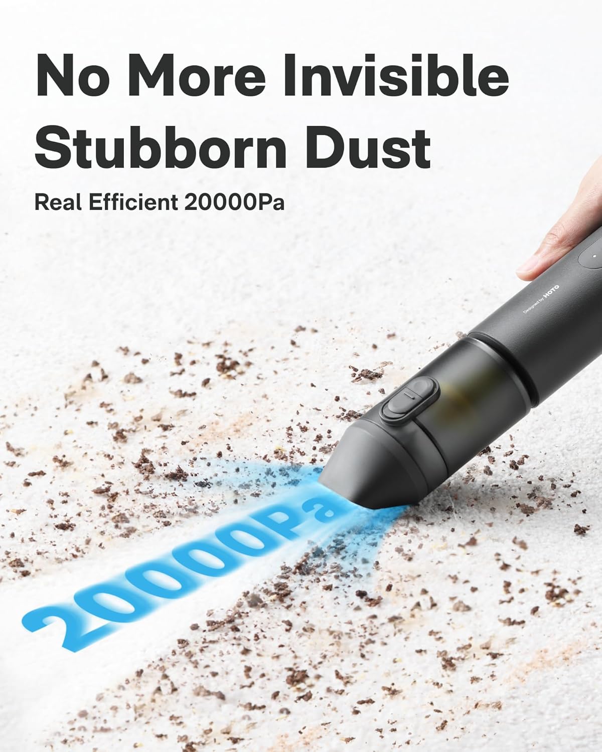 HOTO Handheld Car Vacuum Cleaner Cordless, 4-in-1 Portable Mini Vacuum with 20000Pa Strong Suction, Electric Compressed Air Duster Blower for Car, Desk, Keyboard, Home, Office