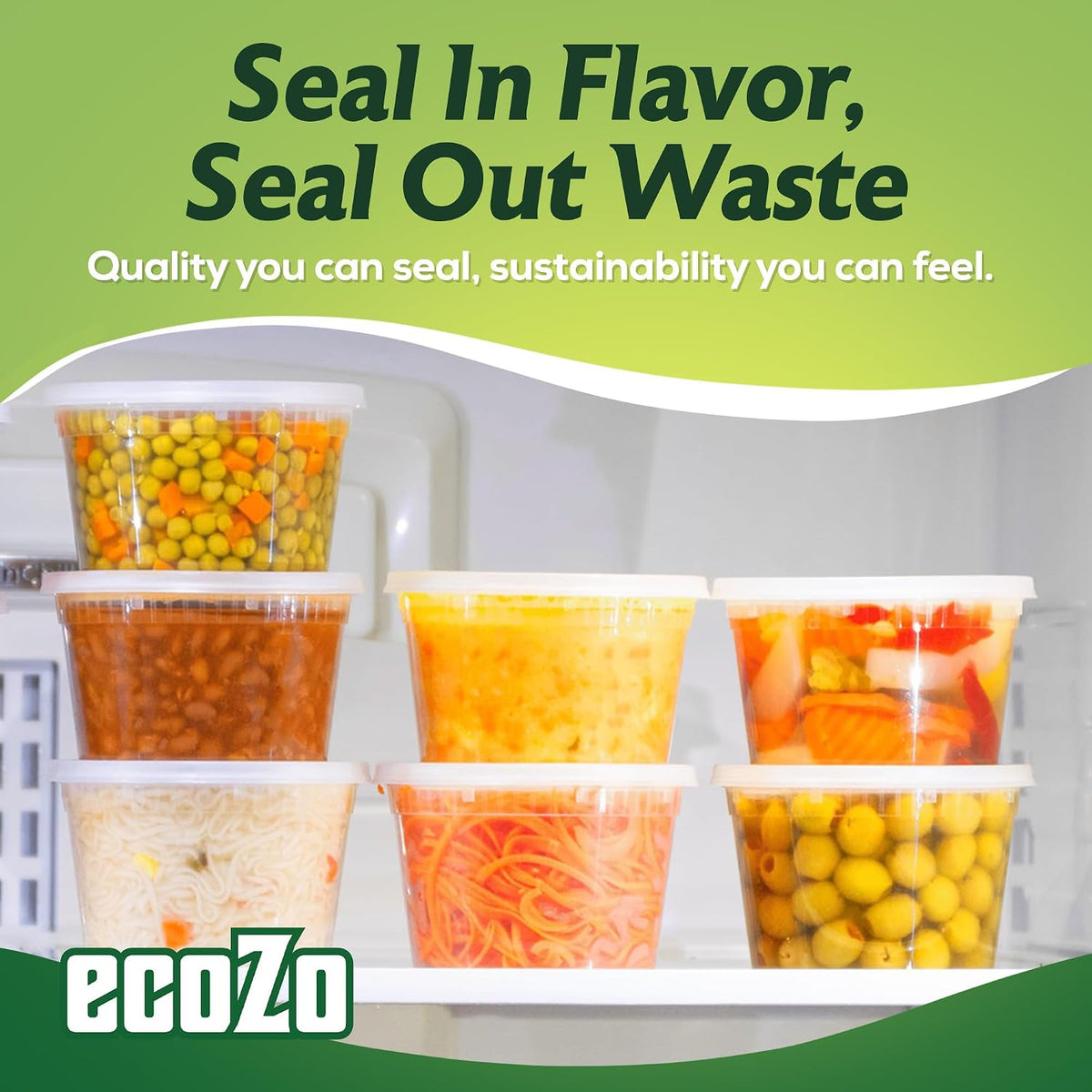 16 oz. Food Storage Containers with Lids [50 Sets] - Soup, Slime, Ice Cream, Freezer Meal Prep Containers | Microwave/Freezer/Dishwasher Safe | BPA Free | Leak-Proof