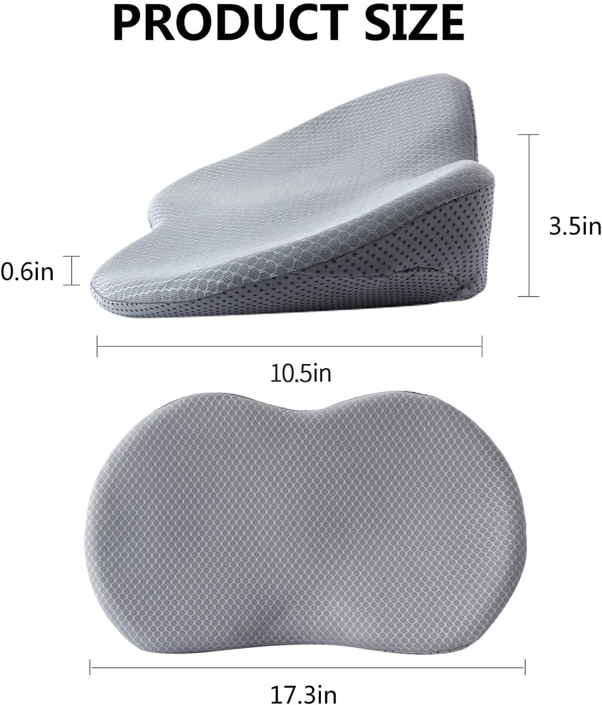 Livtribe Car Seat Cushion - Memory Foam Car Seat Pad - Sciatica & Lower Back Pain Relief - Car Seat Cushions for Driving - Road Trip Essentials for Drivers(Gray)