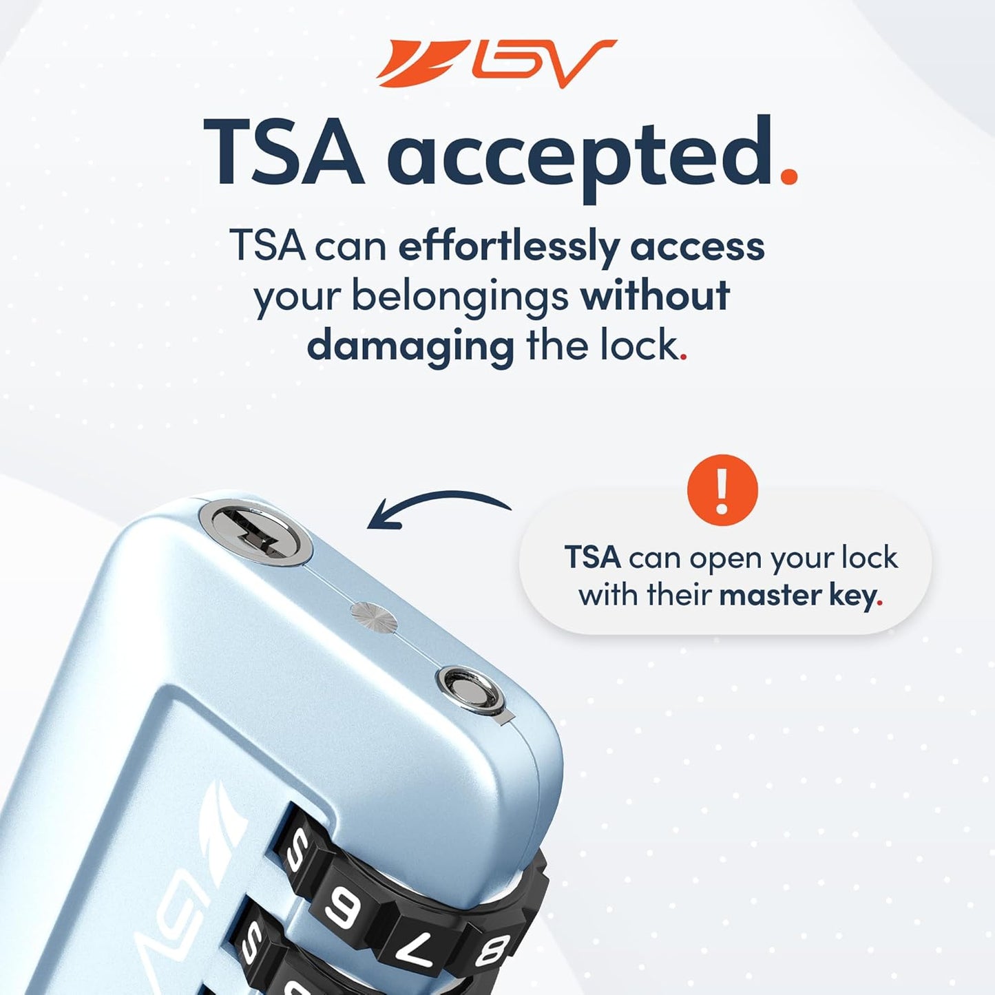 TSA Accepted Luggage Travel Lock, Set-Your-Own Combination Lock for School Gym Locker, Luggage Suitcase Baggage Locks, Filing Cabinets, Toolbox, Case Arctic Blue, 2 Pack (Limited Edition)