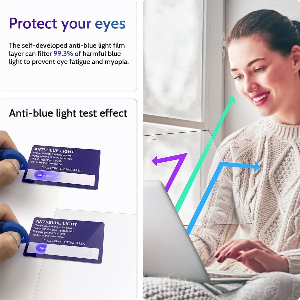 Peslv 3-Pack Anti Blue Light Screen Protector for MacBook Pro 13 Inch