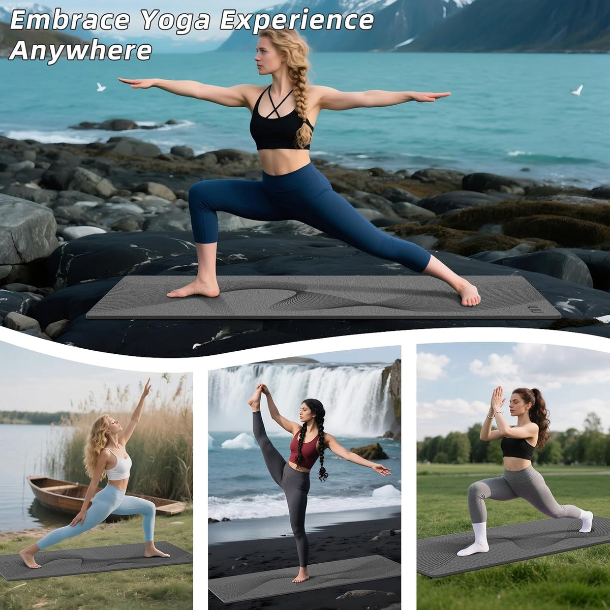 ILILI Exercise Mat 72''x25''×0.3''(8MM)